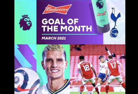 Video Tottenham Hotspur Star Wins Premier League Goal Of The Month For Stunning Effort