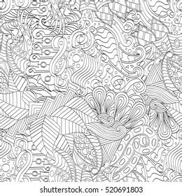 Abstract Hand Draw Doodle Pattern Set Stock Vector Royalty Free