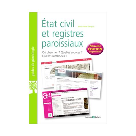 Tat Civil Et Registres Paroissiaux Nouvelle Dition