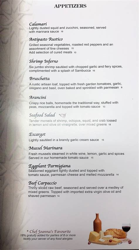 Menu At La Contessa Ristorante Pub Bar Windsor