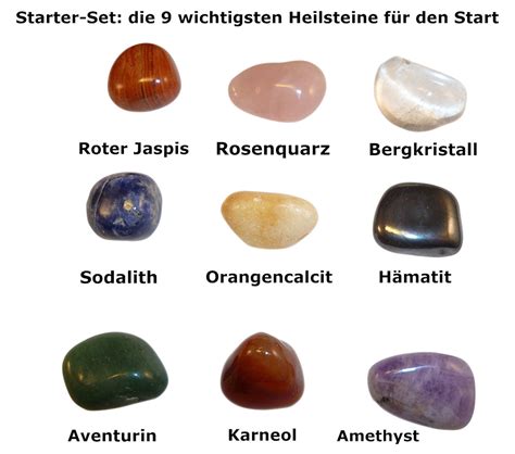 Heilsteine Set Für Starter 9 Der Wichtigsten Steine Amahoffs Edelsteinwelt