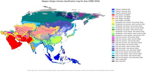 Climate Map of Asia : r/MapPorn