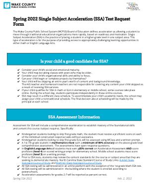 Fillable Online Wcpss Netpage Single Subject Acceleration