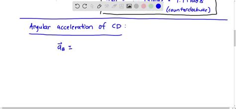 SOLVED If Member A B Has The Angular Motion Shown Determine The