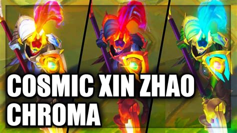 All Cosmic Defender Xin Zhao Chroma Skins Spotlight League Of Legends