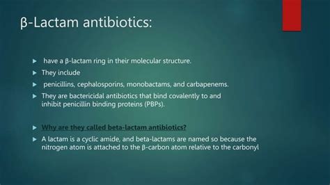 Beta Lactum Antibiotics Gji Pptx Penicillin Ppt