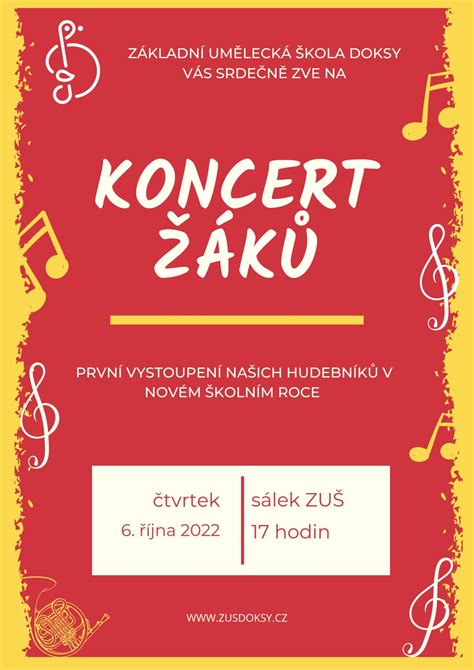 POZVÁNKA NA KONCERT Základní umělecká škola Doksy