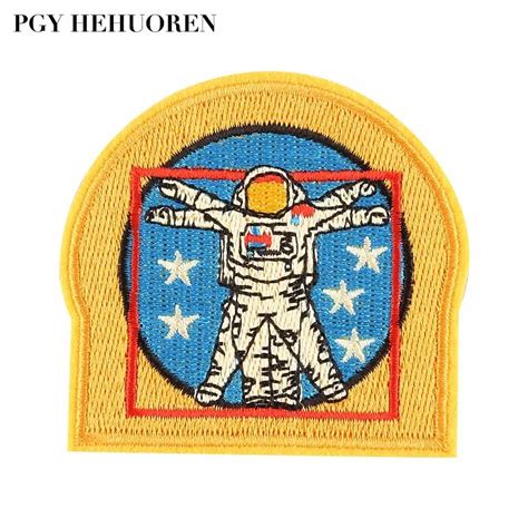 PGY 1PCS The Outer Space Badge Astronaut Patches For Clothing Iron On