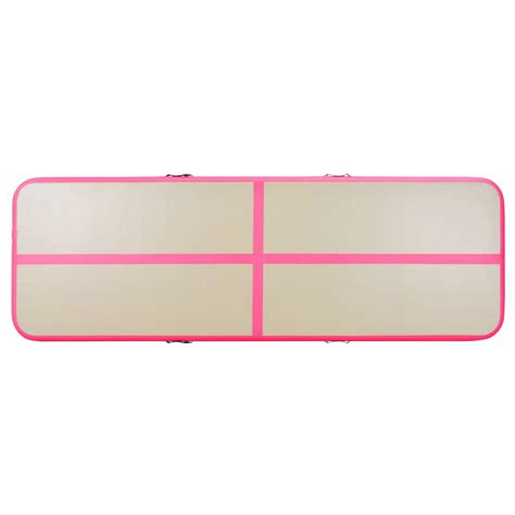 VidaXL Aufblasbare Gymnastikmatte Mit Pumpe 30010010 Cm PVC Rosa Im