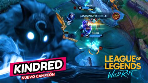 WILD RIFT KINDRED JUNGLE GAMEPLAY BUILD Y RUNAS YouTube