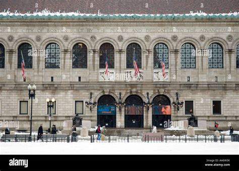 Boston Public Library viewed from Copley Square Stock Photo - Alamy