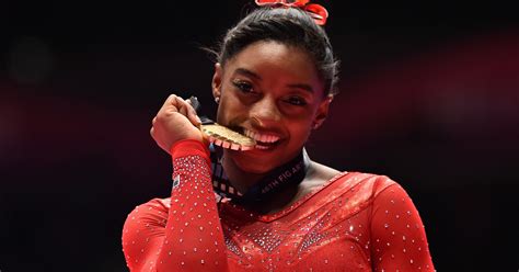 Simone Biles Makes History Winning Third Straight Gymnastics