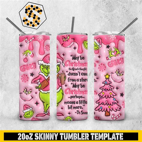 D Grinch Fuel Inflated Tumbler Wrap Svgbees