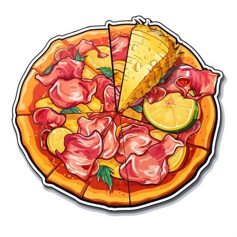 Ilustração de fatia de pizza Vetor Premium