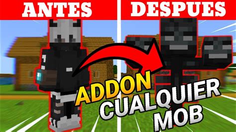 COMO CONVERTIRSE EN CUALQUIER MOB PARA MINECRAFT BEDROCK Addon