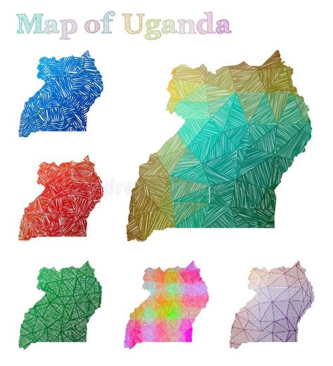 Hand Drawn Map Of Uganda Stock Vector Illustration Of Discover