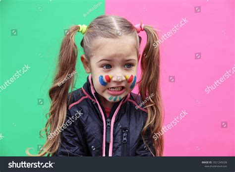 Lovely Little Girl Making Funny Face Stock Photo 1021245028 Shutterstock