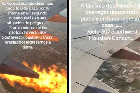 Turbina de un avión de Southwest se incendia en pleno vuelo rumbo a