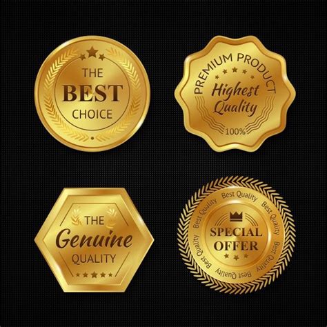 Download Golden Metal Badges For Free In 2020 Certificate Design