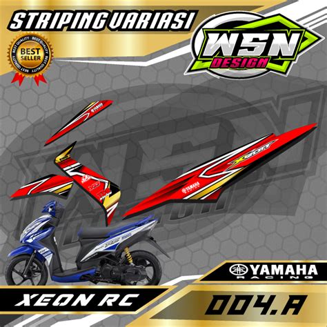 COD Sticker Striping Yamaha XEON RC 004 Stiker Variasi List Motor