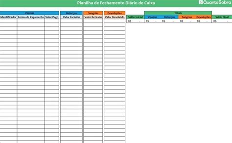 Planilha Excel Gr Tis De Fechamento De Caixa Baixe Agora Descubra
