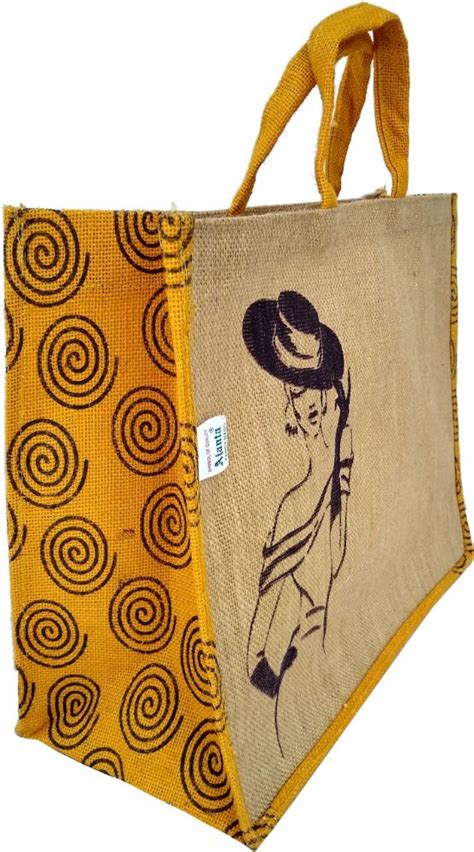 Printed More Color Jute Shopping Bag Capacity 10 Kg Size 16 X 14