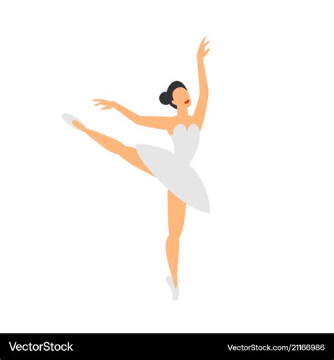 Ballet Dancer Dancing Ballerina On A White Vector Image