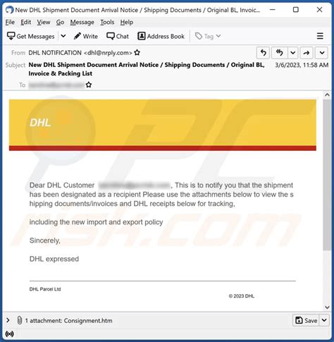 Dhl Express Notification Email Scam Removal And Recovery Off