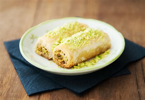 Pistachio Rolled Baklava Recipe Use Real Butter