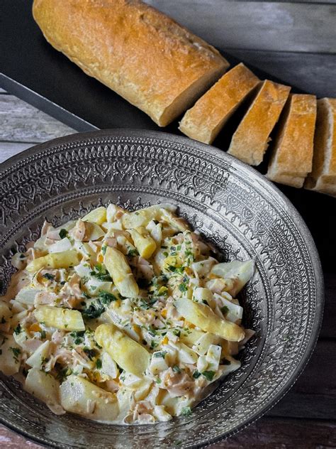 Spargelsalat Mit Ei Und Schinken Kathis Rezepte