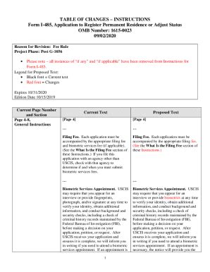 Fillable Online Aila Orgfilerelatedtable Of Changesform Form I