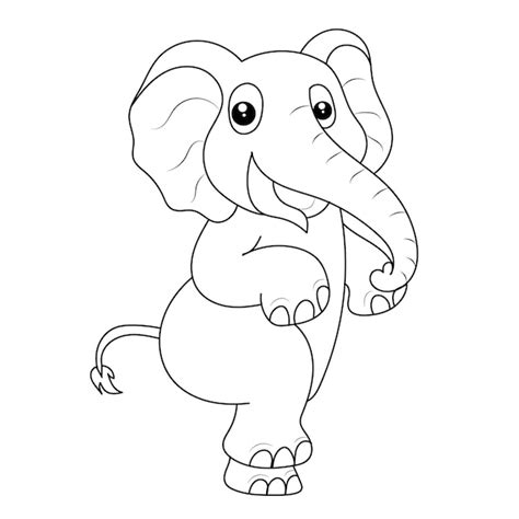 Page De Coloriage D L Phant Pour Les Enfants Illustration De Contour D