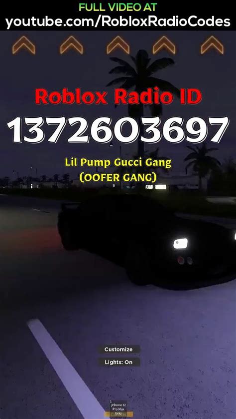 Lil Pump Gucci Gang Oofer Gang Roblox Id Lil Pump Roblox Music Radio