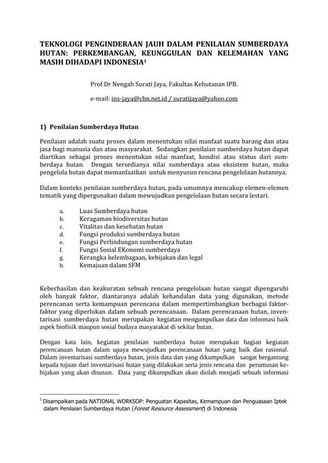 Pdf Teknologi Penginderaan Jauh Dalam Forda Mof Org Tarisasi