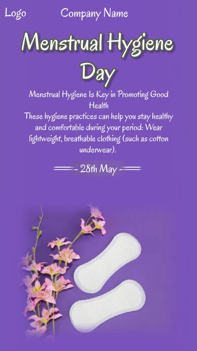 Menstrual Hygiene Template Postermywall