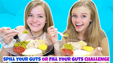 Spill Your Guts Or Fill Your Guts Challenge Jacy And Kacy Youtube