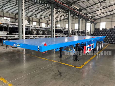 China 40ft Platform Semi Trailer Manufacturers 40ft Platform Semi