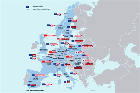 Photo 2 Carte Europe Projets Méga Usines Gigafactory Batterie Voiture