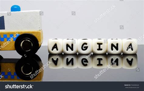 Alphabet Letters Spelling Word Angina Condition Stock Photo