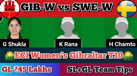 Gib W Vs Swe W Dream11 Team Gib W Vs Swe W Today Match Gib W Vs Swe