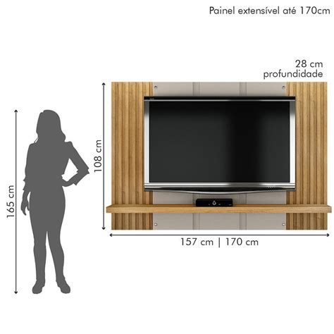 Painel Para Tv At Polegadas Prateleira Bolonha Valdem Veis