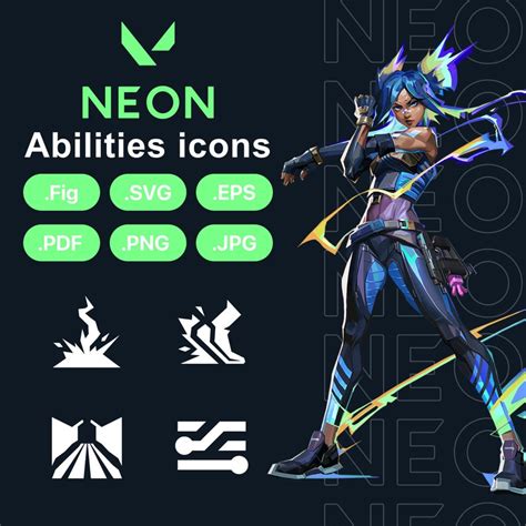 Valorant Neon Agent Abilities Icons SVG PNG EPS Pdf Figma - Etsy Ireland