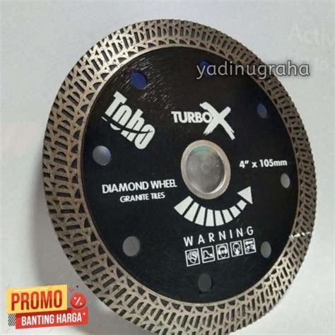 Promo Mata Gerinda Potong Keramik TOHO TURBO 4 105 Mm Mata Potong