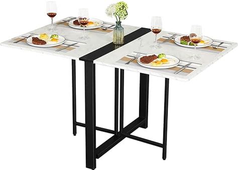 Amazon Tiptiper Folding Dining Table Drop Leaf Table For Small