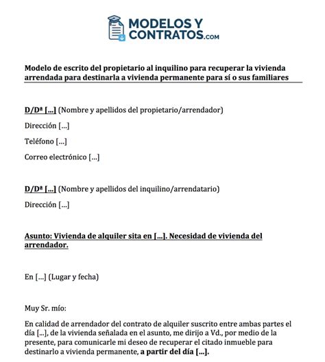 Muestra De Carta De Rescisión Del Contrato De Arrendamiento Al Propietario