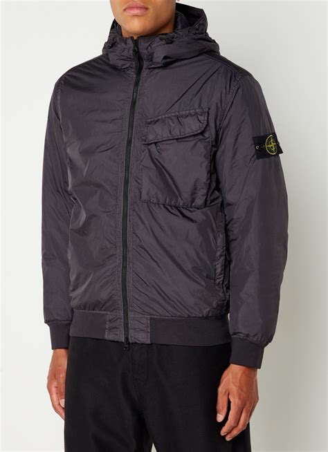 Stone Island 40723 Gewatteerd Jack Met Capuchon En Ritszakken