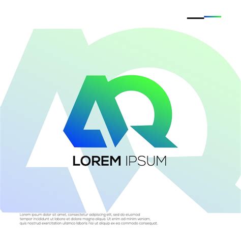 Idéias de design de logotipo ar iniciais modernas Vetor Premium