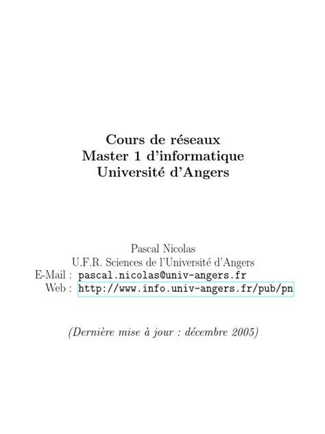 PDF Cours De Reseaux Master 1 DOKUMEN TIPS