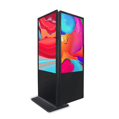 Aiyos 43 49 55 65 Inch Dual Screen Advertising Display Kiosk Digital