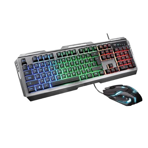 Teclado Y Mouse Trust Gxt Tural Gaming Combo Black Espaol